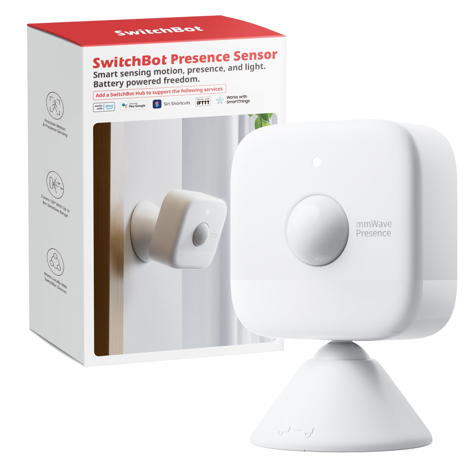 【Compatible with Alexa認定】SwitchBot _corg Amazon.com: SwitchBot Smart mmWave Radar Motion Sensor, Bluetooth